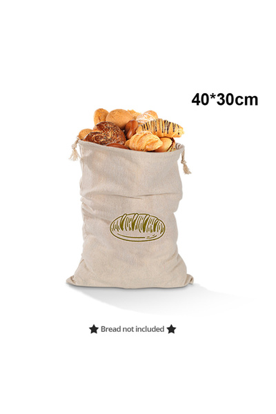 Choice 40x30cm A Linen Bread Bag Reusable Bags For Bread Drawstring Bags Homemade Artisan Bread Storage Bag
