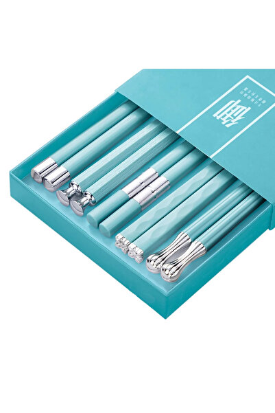 Choice 5 أزواج من عيدان الطعام اليابانية عالية الجودة المقاومة للانزلاق باللو...