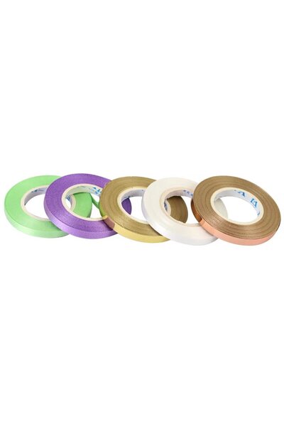 Choice 10mx5mm 10 قطع مختلطة 10 لفات 5mm*10m شريط بالون حفلة عيد ميلاد زفاف إ...