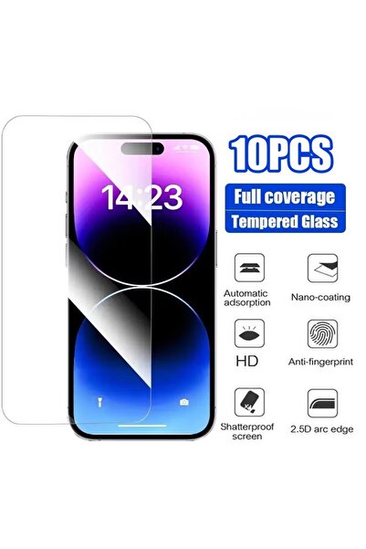 Choice1 10 قطع عالية الدقة لهاتف iPhone 14PM 10 قطع من الزجاج المقوى لهاتف iP...