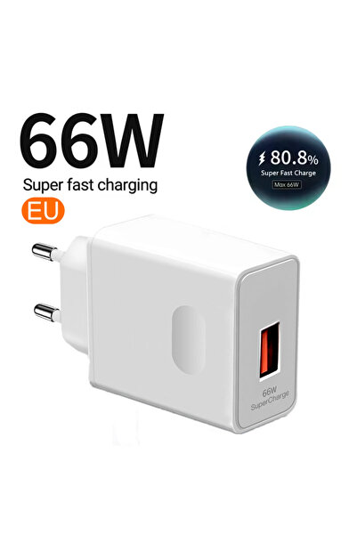 Choice شاحن USB سريع بقدرة 66 واط بمقبس أوروبي، يدعم الشحن السريع 3.0، محول م...