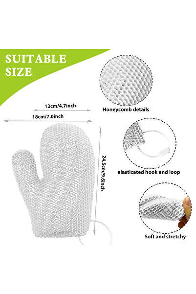 Choice4 WG-CZ003-HL قفاز استحمام مقشر بنسيج قرص العسل الملون و TPU عالي المرو...