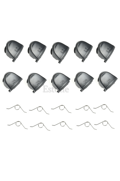Choice black 5 Pairs L2 R2 Trigger Buttons Gamepad Button Replacement Repair Parts For PS4 Controller With