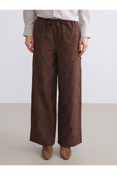 LC Waikiki Create Your Style from Uzg Store |   Patterned Wide Leg Women's Trousers with Elastic Waist
