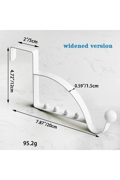 Choice شماعات باب بيضاء لامعة شماعات معطف قبعة حامل منزلي تخزين شماعات متعددة...