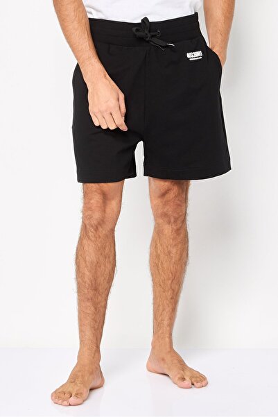 Moschino Men Brand Logo Drawstring Sleepwear Shorts, Black