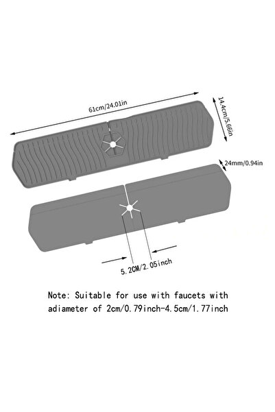 Choice1 24 بوصة رمادي 24/29.5 بوصة حوض صنبور حوض المطبخ المنزلية مضاد للرذاذ غير قابل للانزلاق حوض صنبور جاف قابل للطي