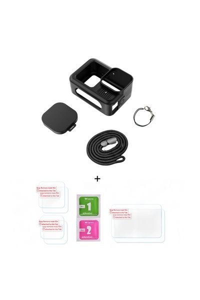 Choice مجموعة 7 حافظة سيليكون واقية لكاميرا GoPro Hero 13 Black فيلم واقي شاشة من الزجاج المقوى غطاء عدسة