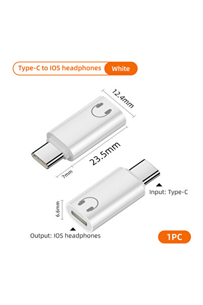 Choice C إلى ios RJ Hao BoType C إلى IOS محول صوت سماعة الرأس USB C ذكر إلى IOS أنثى موصلات لـ IPho