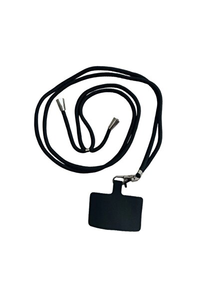 Choice6 شريط حزام هاتف ناعم أسود لجميع حافظات الهواتف لون صلب منزلي خارجي معل...