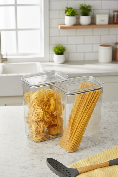 Dia 2-Piece Acrylic Food Storage Container Vacuum Lid Airtight