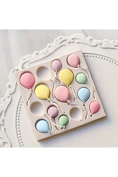 Choice قالب سيليكون رمادي لتزيين الكعك - قالب عجينة صمغية على شكل بالون، 1 قط...