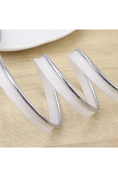 Choice 5 ياردات من الشريط الفضي مع شريط معدني مائل وحافة شريطية لشريط الحافة