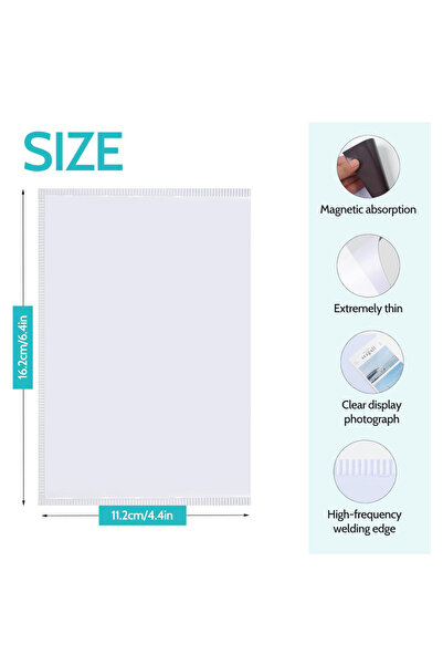 Choice 4x6 Inch 5 Pack 4x6" Inch 5 Pack Magnetic Picture Frame, Magnetic Frame with White Border, Magnetic