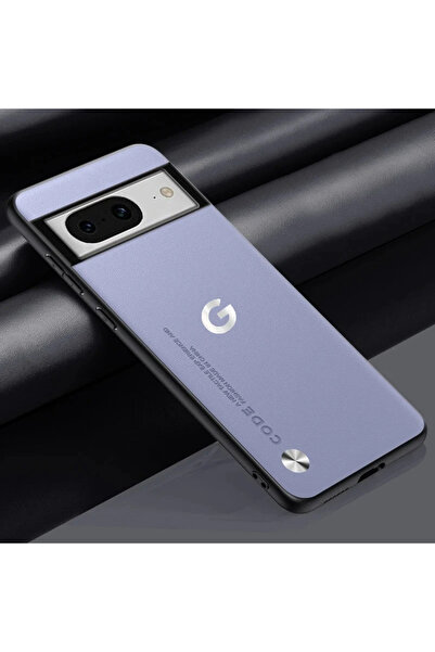 Choice أرجواني فاتح لـ Pixel 8 Pro حقيبة هاتف فاخرة من جلد الكيفلار الأصلي مع شعار LOGO غير لامع لـ Googl