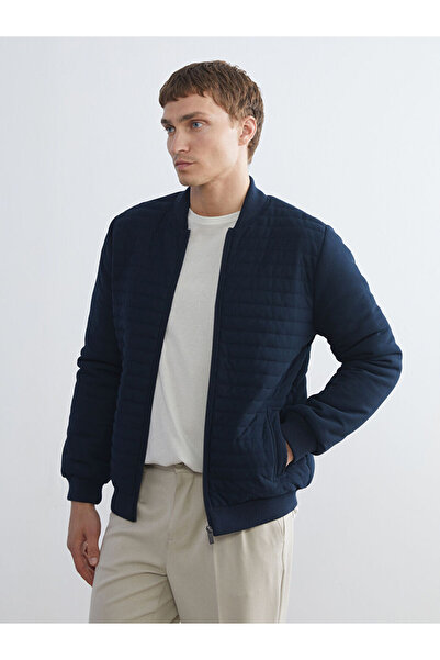 LC Waikiki Leave Your Style with Us |   Standard Pattern College Collar Men's Knitwear Cardigan