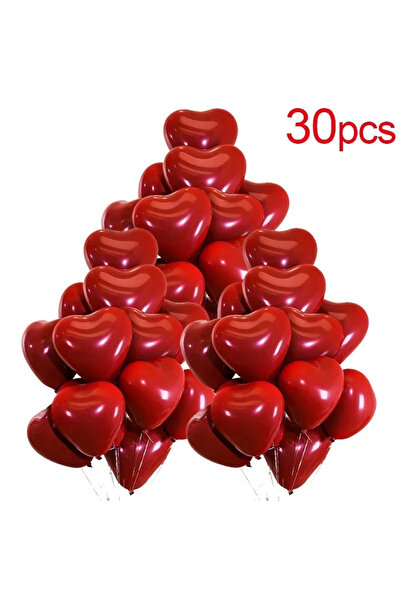 Choice 10 بوصة D71-قلب أحمر- 30 قطعة 50/100 قطعة بالونات قلب أحمر قابلة للنفخ...