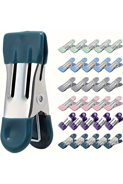 Choice 30 قطعة مشبك إغلاق بمقبض مطاطي، مشابك متعددة الأغراض للغسيل والصور وأكياس الطعام - Asso...