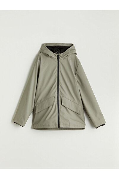 LC Waikiki Green Hooded Boy's Coat