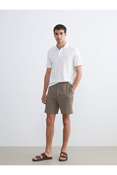 LC Waikiki شورت بني قياسي للرجال