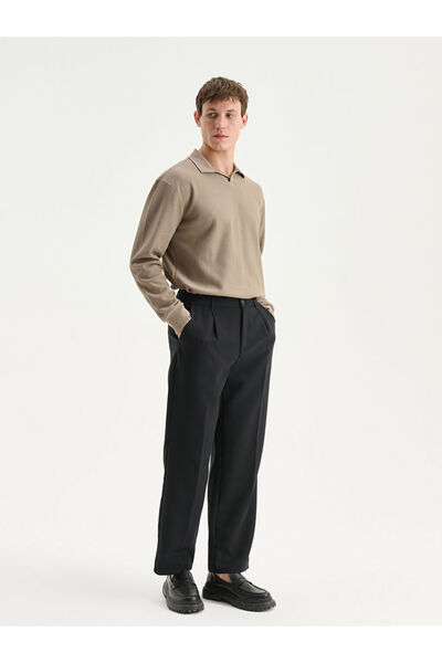 LC Waikiki Black Comfortable Fit Men's Trousers