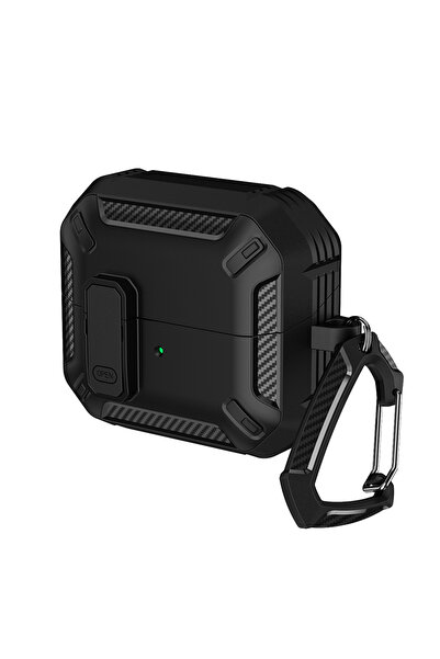 Choice غطاء حماية جديد أسود اللون لسماعات Galaxy Buds3 Pro، مزود بقفل أمان، م...