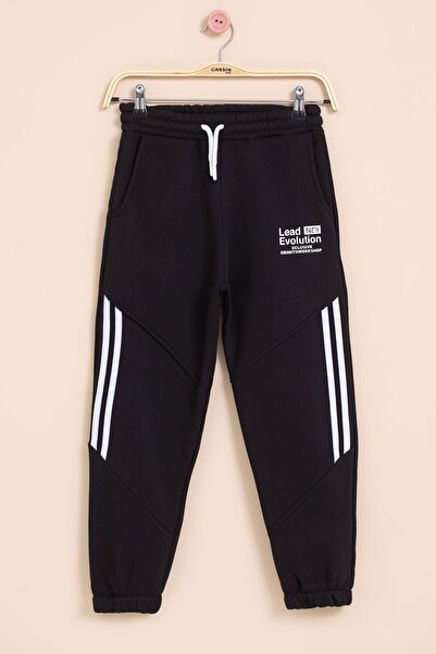 Cansın Mini Μαύρο ριγέ λεπτομερές στάμπα με ελαστική μέση για αγόρια 21457