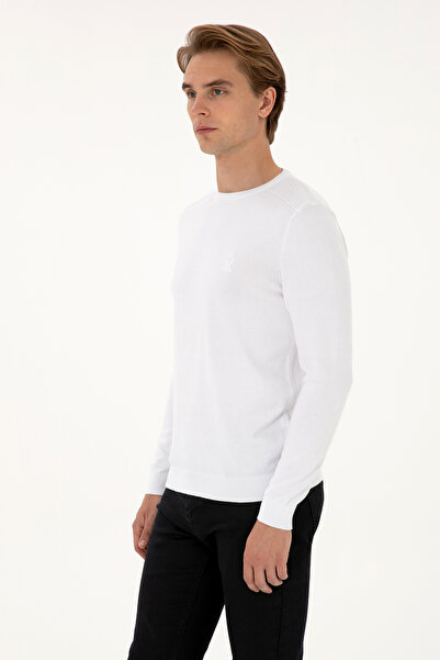 U.S. Polo Assn. Men's White Basic Sweater 50307779-Vr013
