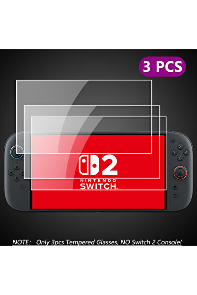 Choice 3 قطع من واقي الشاشة الزجاجي المقوى NS2 HD لـ Switch 2، واقي شاشة شفاف...