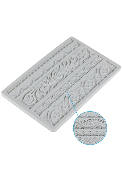 Choice 2 3 قطع قوالب فوندان باروكية قوالب سيليكون مزخرفة بحواف مزخرفة حلويات من عجينة الصمغ والشوكولاتة.