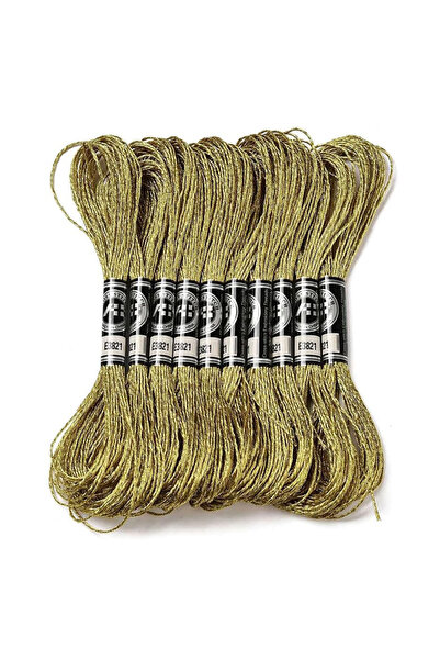 Choice 14 Colors 6Pcs Khaki 6/24PCS Metallic Embroidery Floss Glitter Skein T...