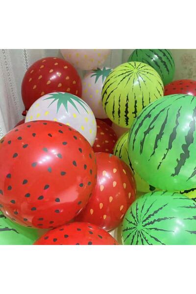 Choice 20 قطعة 12 بوصة عشوائية 12 بوصة فراولة بطيخ فاكهة بالون صيف الشاطئ هاو...