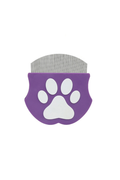 Choice purple Pet Grooming Comb - Flea Comb for Cats & Dogs, Curved Design for Face & Body, Mini Detangling
