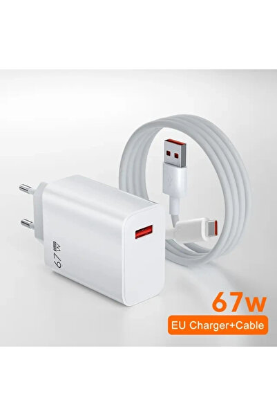 Choice شاحن EU وشاحن USB سريع 2M GaN 67W 6A كابل بيانات شحن سريع USB من النوع...