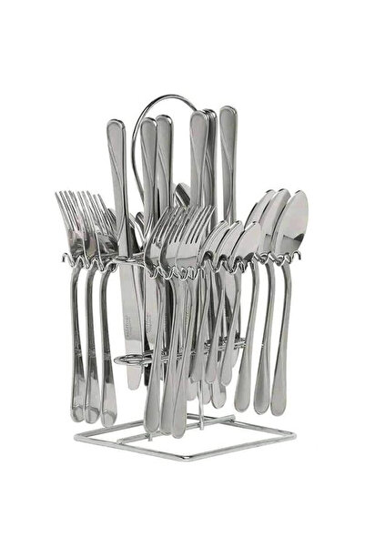 Bisbell 25 Pieces Tableware Set with Holding Stand, Stainless Steel Cutlery Set,BB3239