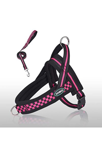 Choice M أسود HP571-حزام رياضي للكلاب من نوع Plaid، بارد في الصيف دون أن يكون خانقًا، سريع التحرير