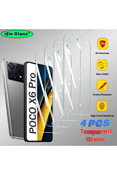 Choice9 POCO F6 Pro 4 Pcs Glass 4Pcs Tempered Glass For PO F6 X6 F5 X5 M6 Pro...