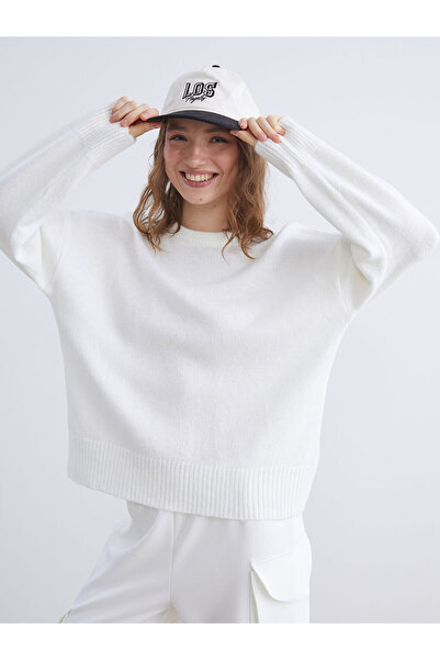 LC Waikiki Sparkling Choices from Shining Store | Crew Neck Oversize Women's Knitwear Sweater