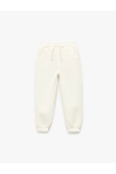 Koton Дънки с колан и джобове в стил Шардун, екрю, бебешки спортен екип за момичета 6Wmg40031Ak