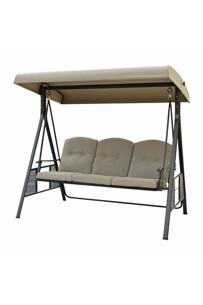 Strend Pro Balansoar gradina, 3 locuri, gri, 201x125x180 cm, Dubai