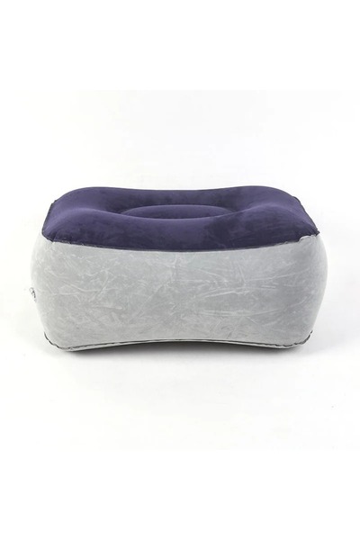 Choice 37x30dark blue Inflatable Footrest Pillow PVC Foot Rest Air Pillow Cushion For Travel Office Home Le