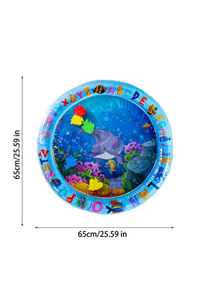 Choice حوالي 65 سم سجادة مائية تفاعلية للقطط قابلة للنفخ مع موضوع أسماك المحي...