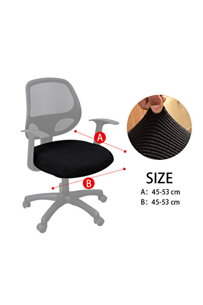 Choice 5 أغطية كراسي مكتب كمبيوتر سبانديكس مقعد مقسم غطاء كرسي مكتب عالمي مضا...