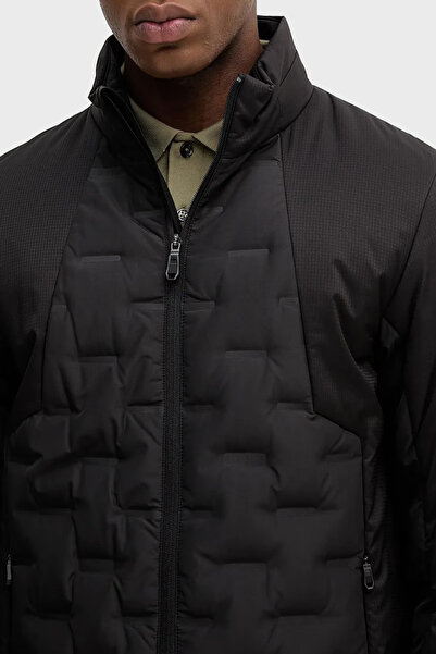 BOSS Kapitoneli Kuş Tüyü Dolgulu Regular Fit Dik Yaka Şişme Mont Erkek MONT 50541054 001