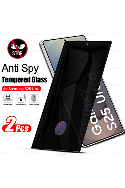 Choice1 فيلم زجاجي للحماية من التلصص 2 قطعة 1-2 قطعة لإلغاء قفل بصمة الإصبع لـ Samsung Galaxy S25 Ultra 5G S25Ul