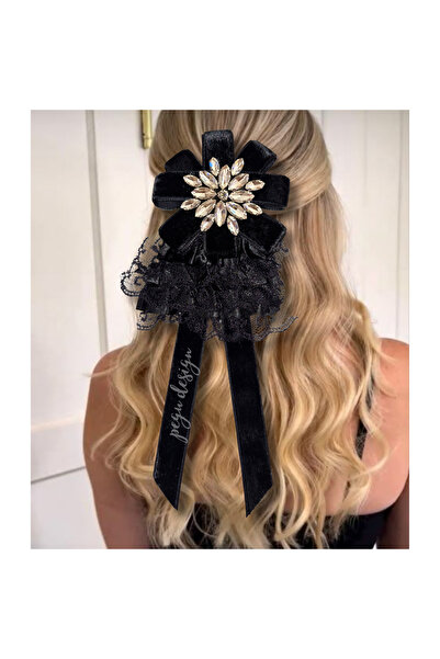 pegu baby collection سلسلة شين الأسود بتصميم خاص من الكريستال، مشبك شعر، ملحق...