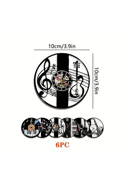 Choice1 Round 6pcs 2 6/12 2D Music Vinyl Record Wood Ironing Non-slip Coaster...
