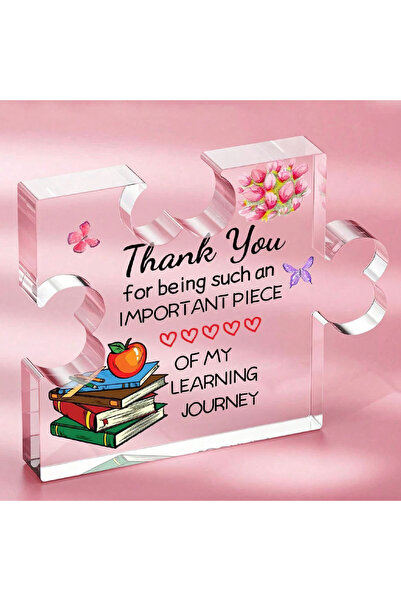 Choice Q79 1pc Acrylic Teacher Appreciation Puzzle Gift Design Thank You Gift...