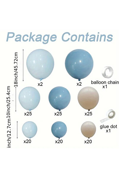 Choice كما هو موضح 141 قطعة 141 قطعة طقم قوس بالونات رمادي أزرق بالونات بيضاء...