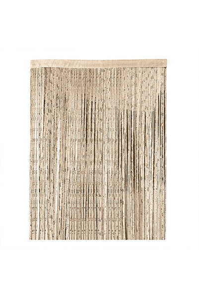 Choice شمبانيا 100 × 200 سم باب نوافذ زخارف معلقة من الخرز ستارة خيط شبكة صيفية للحشرات